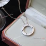 TOP Replica S925 silver Cartier Love Pendant Replica Necklace with 3 Diamonds